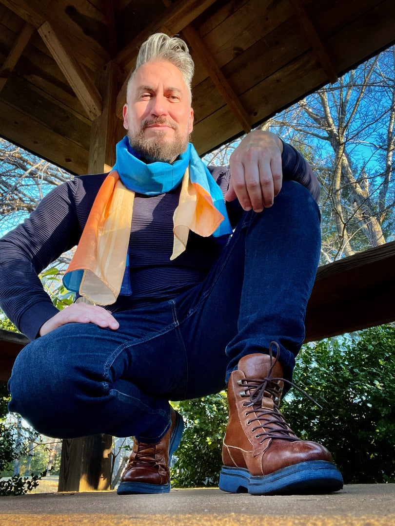 Blue Ridge- Golden Hour Oblong Scarf