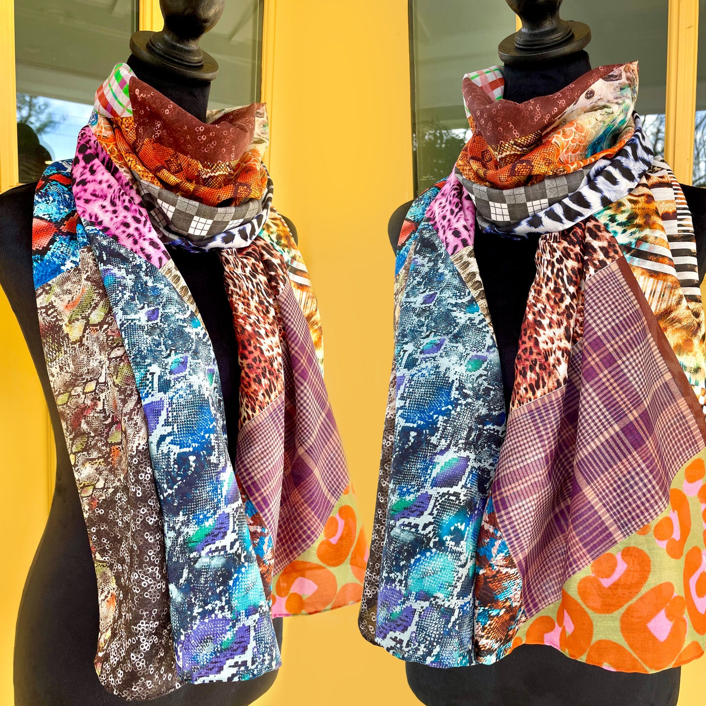 Marrero Collection Boho Patchwork Print Scarf