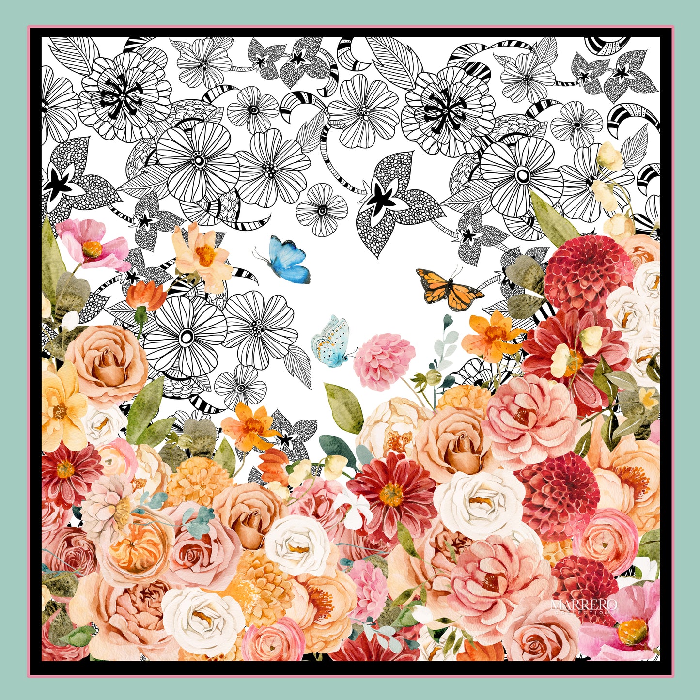 Florista Square Silk Scarf