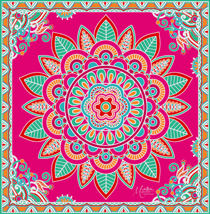 Mandala Small Silk Scarf