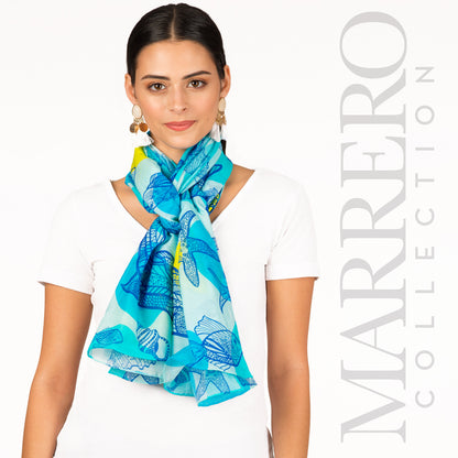 **** OUT OF STOCK  Ocean Print Oblong Scarf