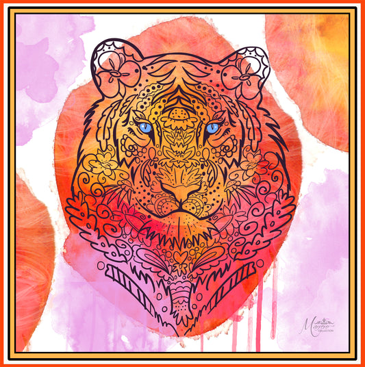 Tiger Small Silk Scarf