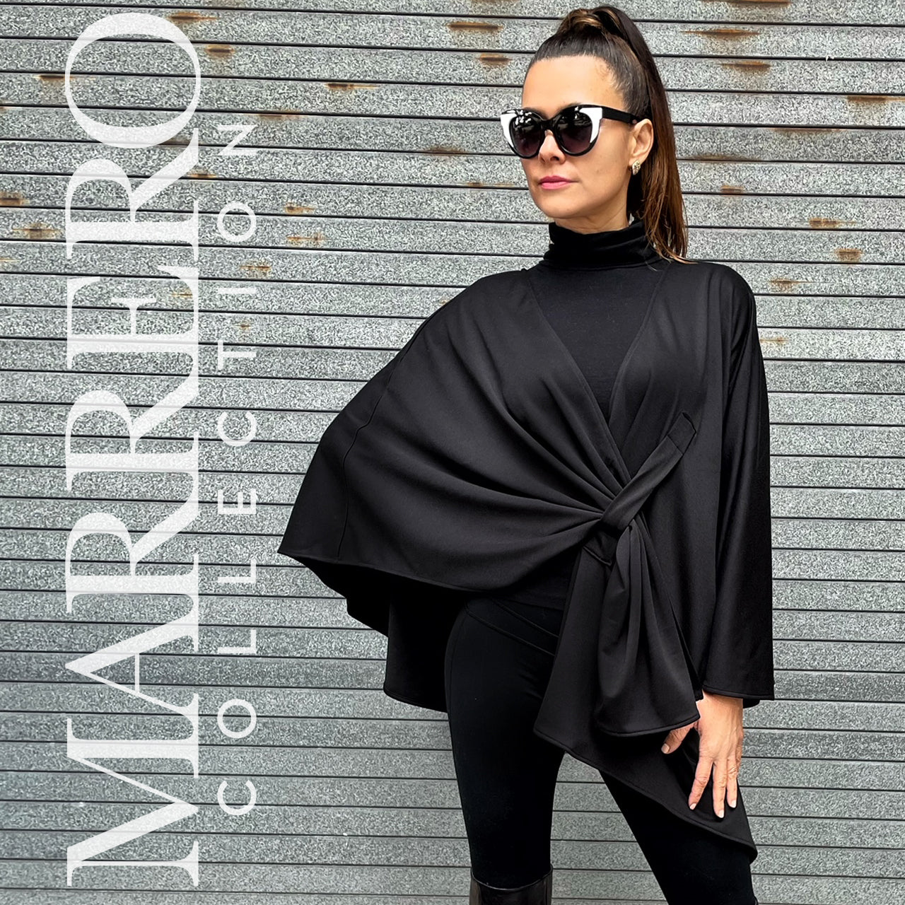 Ruana Wrap Black